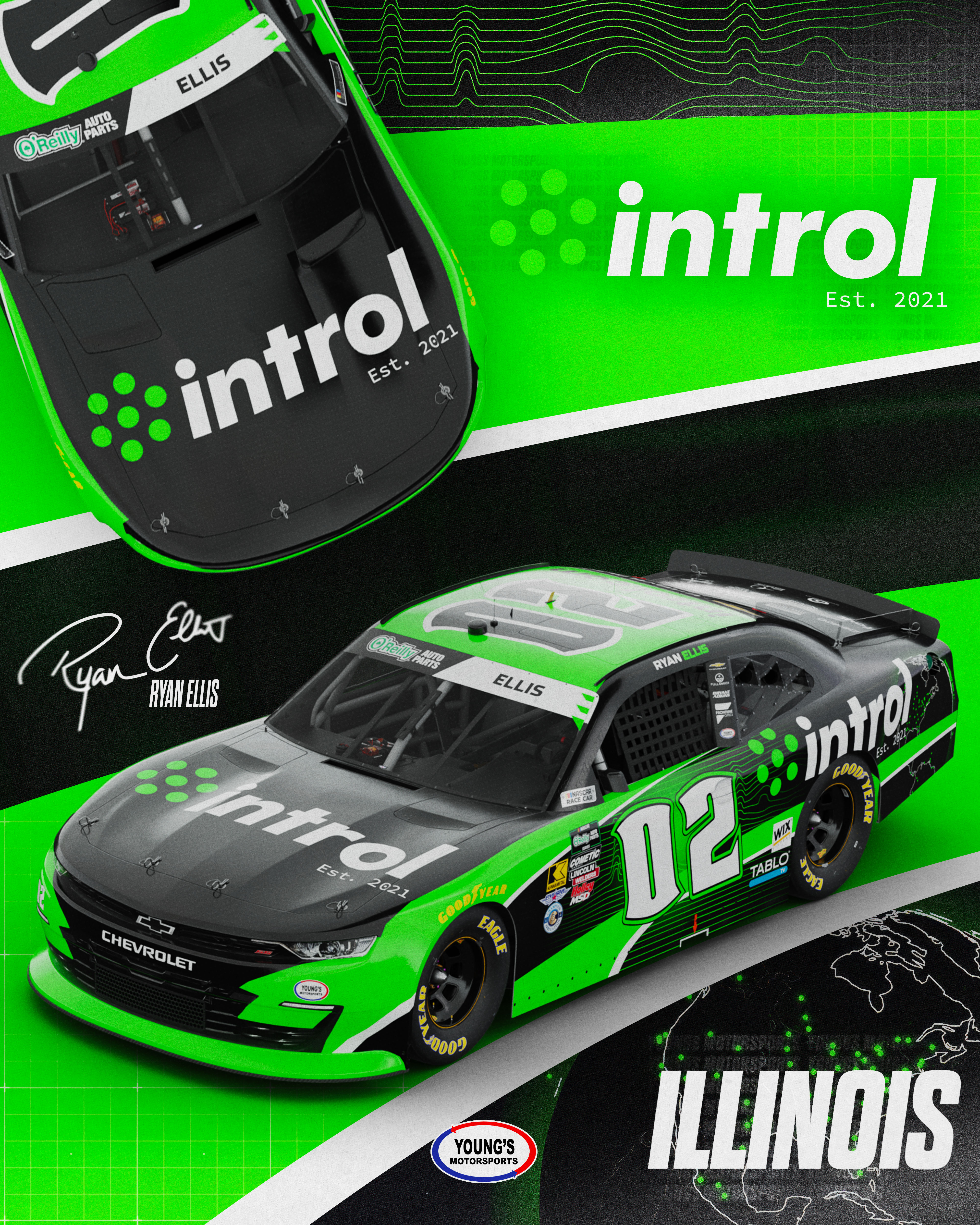 Introl to Make NASCAR Debut with Ryan Ellis and Young’s Motorsports at World Wide Technology Raceway